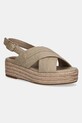 Сандалі Tommy Hilfiger DENIM ESPADRILLE PLATFORM SANDAL лицьова шкіра бежевий FW0FW08669