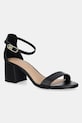 Δερμάτινα σανδάλια Tommy Hilfiger LEATHER ANKLE STRAP HEEL SANDAL 5-8 cm μαύρο FW0FW08673