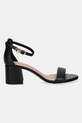 Tommy Hilfiger sandały skórzane LEATHER ANKLE STRAP HEEL SANDAL FW0FW08673 czarny SS25
