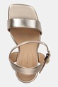 Δερμάτινα σανδάλια Tommy Hilfiger HIGH HEEL GOLDEN LEATHER SANDAL χρυσαφί FW0FW08674