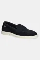 Tommy Hilfiger mokasyny nubukowe FLAG SOFT NUBUCK LOAFER nubuk granatowy FW0FW08679