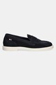 Tommy Hilfiger mocasini din nubuc FLAG SOFT NUBUCK LOAFER FW0FW08679 bleumarin SS25