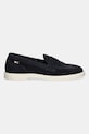 Tommy Hilfiger mokasyny nubukowe FLAG SOFT NUBUCK LOAFER FW0FW08679 granatowy SS25