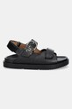 Tommy Hilfiger sandały skórzane LEATHER SPORTY SANDAL FW0FW08799 czarny SS25