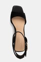 Tommy Hilfiger sandały skórzane LEATHER & SUEDE HIGH WEDGE ESPAD FW0FW08803 czarny