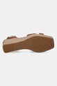 Tommy Hilfiger sandale de piele LEATHER & SUEDE MID WEDGE ESPAD FW0FW08804 maro