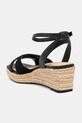 Obuća Kožne sandale Tommy Hilfiger LEATHER & SUEDE MID WEDGE ESPAD FW0FW08804 crna