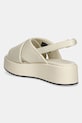 Încălțăminte Tommy Hilfiger sandale de piele TH LOGO HW PADDED LEATHER SANDAL FW0FW08808 bej