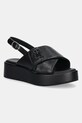 Kožne sandale Tommy Hilfiger TH LOGO HW PADDED LEATHER SANDAL ostalo crna FW0FW08808