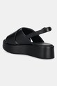 Obuća Kožne sandale Tommy Hilfiger TH LOGO HW PADDED LEATHER SANDAL FW0FW08808 crna