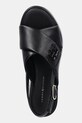 Kožne sandale Tommy Hilfiger TH LOGO HW PADDED LEATHER SANDAL crna FW0FW08808