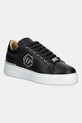 Шкіряні кросівки Philipp Plein Nappa Lo-Top Hexagon платформа чорний USC0670.PLE010N.02