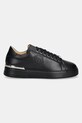Philipp Plein sneakersy skórzane Nappa Lo-Top Hexagon USC0692.PLE075N.0202 czarny SS25