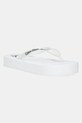 Žabky Calvin Klein Jeans BEACH SANDAL FLATFORM TPU platforma bílá YW0YW01830