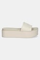 Šľapky Calvin Klein Jeans FLATFORM SANDAL SLIDE IN NYLON YW0YW01791 béžová SS25