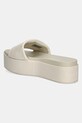 Обувки Чехли Calvin Klein Jeans FLATFORM SANDAL SLIDE IN NYLON YW0YW01791 бежов