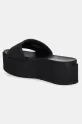 Obuća Natikače Calvin Klein Jeans FLATFORM SANDAL SLIDE IN NYLON YW0YW01791 crna