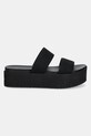 Чехли Calvin Klein Jeans FLATFORM SANDAL WEBBING IN YW0YW01789 черен SS25