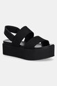 Сандали Calvin Klein Jeans FLATFORM SANDAL SLING IN платформа черен YW0YW01788