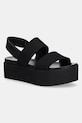 Calvin Klein Jeans sandale FLATFORM SANDAL SLING IN platformă negru YW0YW01788
