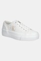Tenisky Calvin Klein Jeans VULC FLATFORM LOW CV MG platforma bílá YW0YW01763