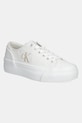 Tenisky Calvin Klein Jeans VULC FLATFORM LOW CV MG platforma biela YW0YW01763