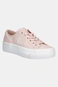 Tenisky Calvin Klein Jeans VULC FLATFORM LOW CV MG platforma béžová YW0YW01763