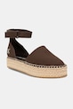 Espadrilky Calvin Klein Jeans FLATFORM ESPADRILLE SLING MG platforma hnědá YW0YW01735