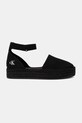 Espadrile Calvin Klein Jeans FLATFORM ESPADRILLE SLING MG YW0YW01735 crna SS25