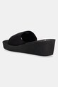 Obuv Šlapky Calvin Klein Jeans BEACH WEDGE SLIDE CANVAS YW0YW01725 čierna