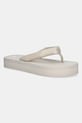 Calvin Klein Jeans japonki BEACH SANDAL FLATFORM TTXR SATIN platforma beżowy YW0YW01723