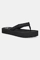 Σαγιονάρες Calvin Klein Jeans BEACH SANDAL FLATFORM TTXR SATIN ίσια πλατφόρμα μαύρο YW0YW01723