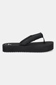 Calvin Klein Jeans japonki BEACH SANDAL FLATFORM TTXR SATIN YW0YW01723 czarny SS25