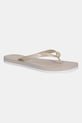 Žabky Calvin Klein Jeans THONG+ TPU METALLIC plochý béžová YW0YW01720
