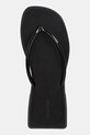 Calvin Klein Jeans papuci SQ LOW WEDGE SANDAL STITCH negru YW0YW01716