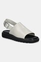 Σανδάλια Calvin Klein Jeans SQ MOLDED SANDAL SLING MG LTH συνθετικό γκρί YW0YW01711