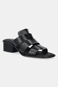 Natikače Calvin Klein Jeans HEEL SQUARE MG LTH sintetički crna YW0YW01702