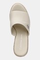 Calvin Klein Jeans klapki WEDGE ROPE SLIDE MG beżowy YW0YW01699