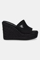 Calvin Klein Jeans klapki WEDGE ROPE SLIDE MG YW0YW01699 czarny SS25