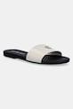 Calvin Klein Jeans klapki FLAT SANDAL SLIDE MG syntetyczny biały YW0YW01697