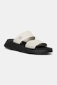 Pantofle Calvin Klein Jeans SANDAL SLIDE DOUBLE STRAP přírodní kůže béžová YW0YW01694
