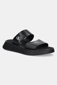 Calvin Klein Jeans klapki SANDAL SLIDE DOUBLE STRAP imitacja skóry licowej czarny YW0YW01694
