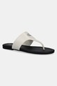 Šľapky Calvin Klein Jeans FLAT SANDAL TOEPOST MG imitácia kože béžová YW0YW01691