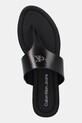 Šľapky Calvin Klein Jeans FLAT SANDAL TOEPOST MG čierna YW0YW01691