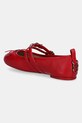 Încălțăminte Pinko balerini de piele Gioia SD0297.P003.R30 rosu