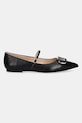 Twinset bőr balerina cipő 251TCP064.00006 fekete SS25