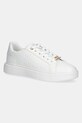 Twinset sneakersy skórzane tekstylny biały 251TCP01C.00001