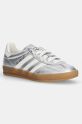 Кожени маратонки adidas Originals Gazelle Indoor изкуствена кожа сребърен JR1206