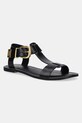 Δερμάτινα σανδάλια Steve Madden Braelynn φλατ μαύρο SM11003788.017