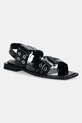 Steve Madden sandale Saria-E imitatie de piele lacuita negru SM19000132.018